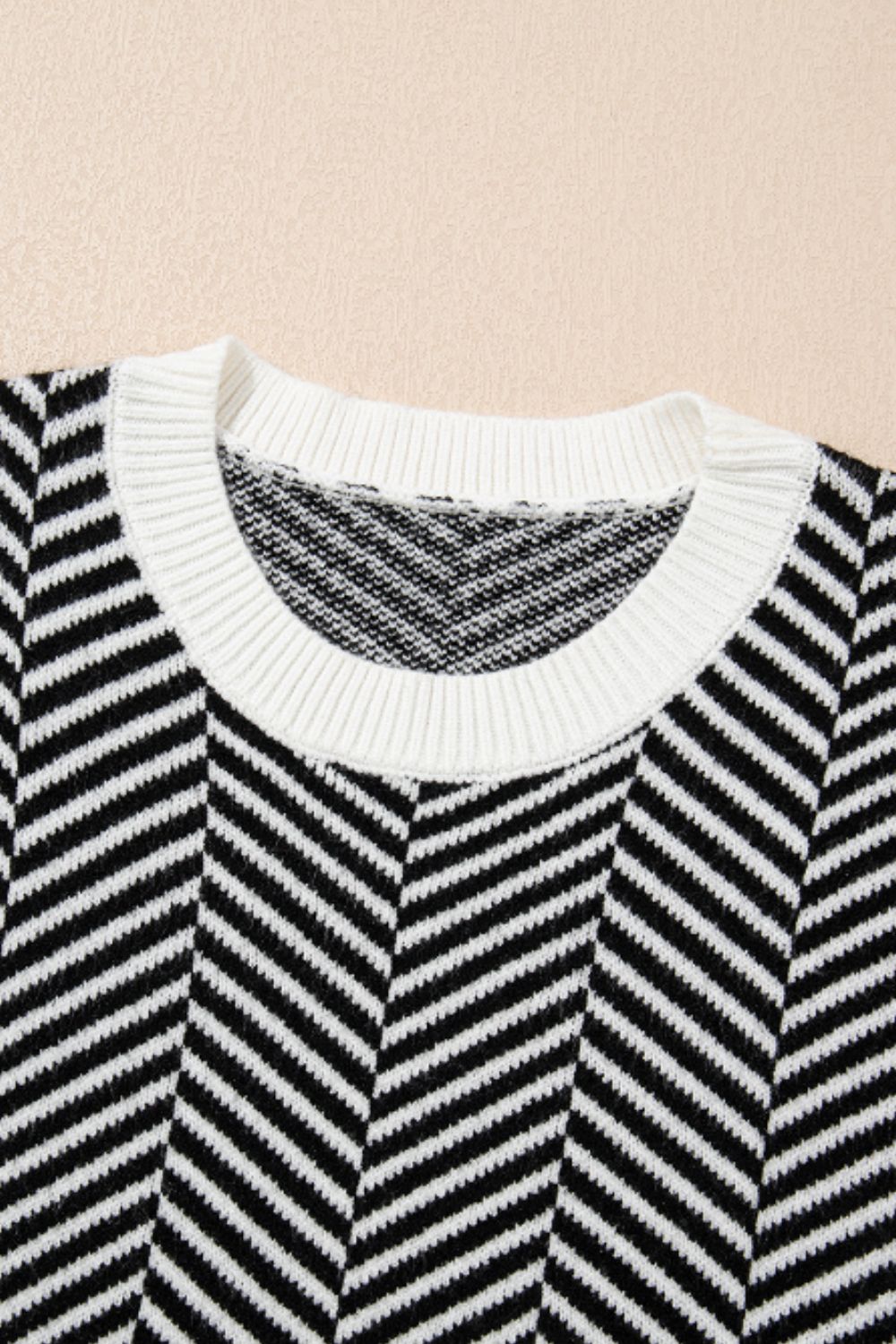 Striped Round Neck Long Sleeve Sweater